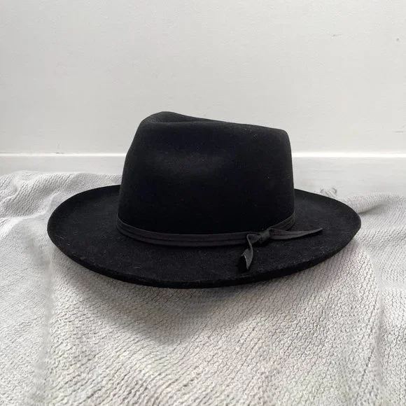 Lack Of Color - THE JETHRO Fedora - Small - Black - NWT Lack of Color Jethro Wool Fedora Hat | Black – Twang & Pearl main image 2